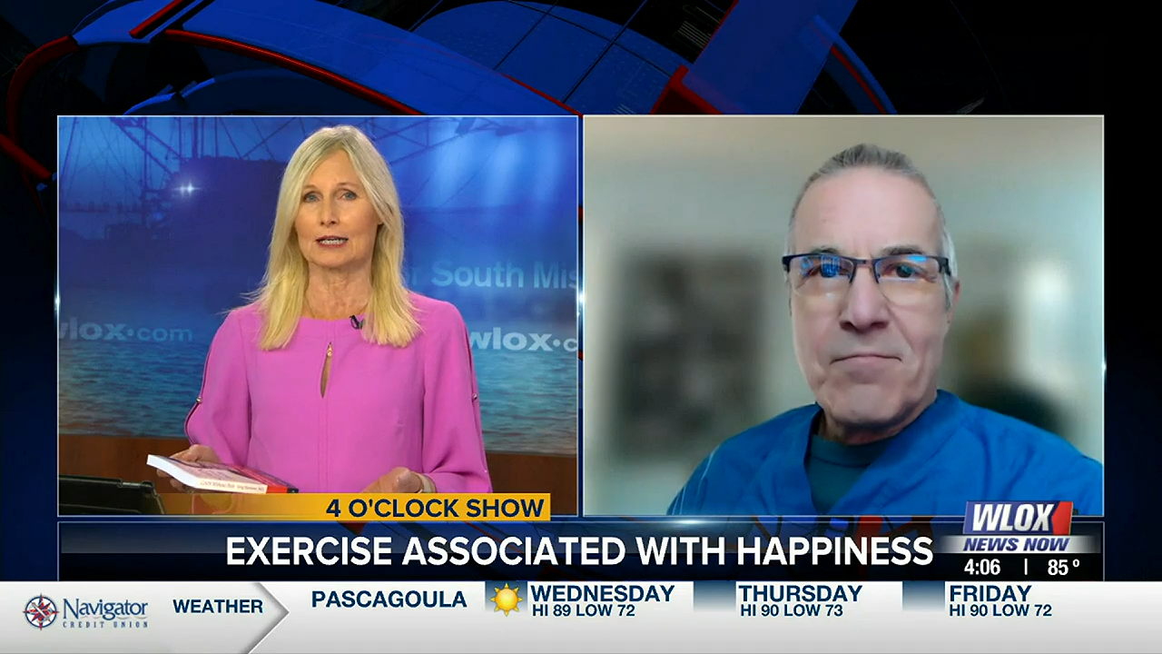 The 4 O’Clock Show on ABC13 WLOX, Biloxi, MS – Can Exercise Make You Happier?