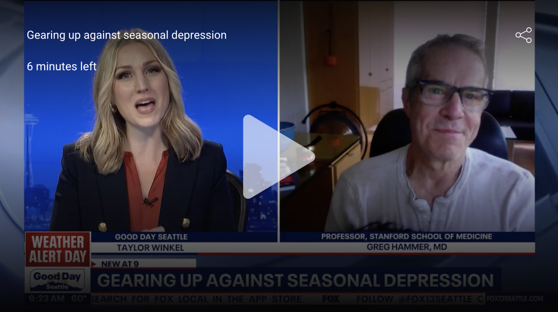 Gearing up against seasonal depression | FOX 13 Seattle – Q13 News This Morning (Seattle, WA)