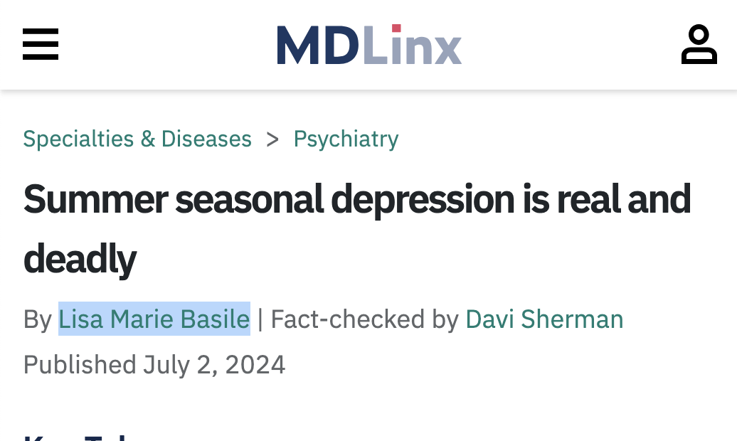 Summer seasonal depression is real and deadly | MDLinx